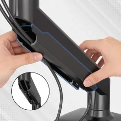 Braccio monitor articolato con molla a gas, per 1 schermo