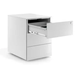Cassettiera da scrivania in metallo Xenon, 3 cassetti