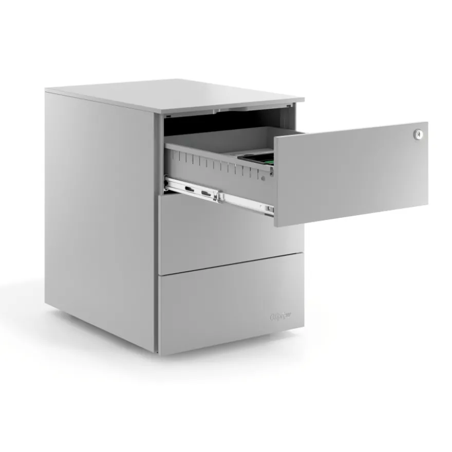 Cassettiera da scrivania in metallo Xenon, 3 cassetti