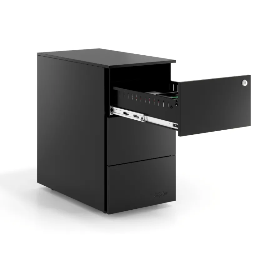Cassettiera scrivania compatta Xenon Slim, 3 cassetti