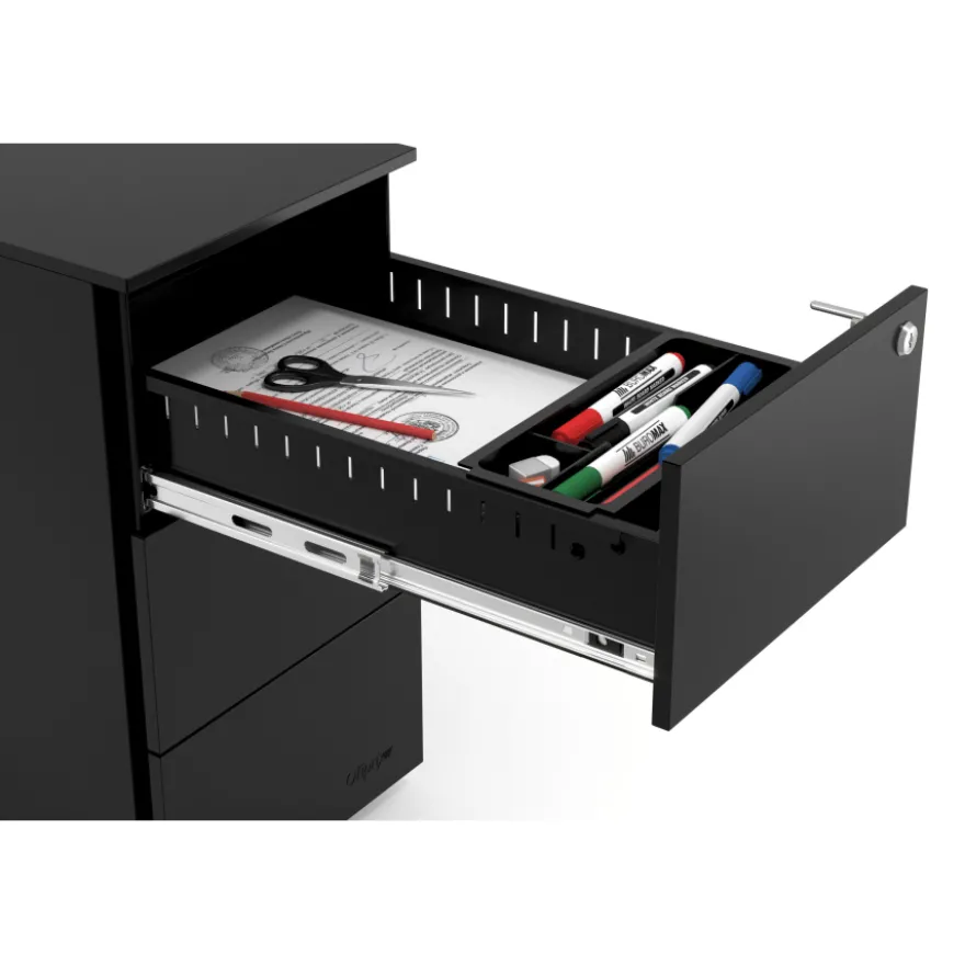 Cassettiera scrivania compatta Xenon Slim, 3 cassetti
