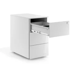 Cassettiera scrivania compatta Xenon Slim, 3 cassetti