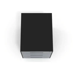 Cassettiera ufficio Block, 3 cassetti, struttura nera, frontali in metallo