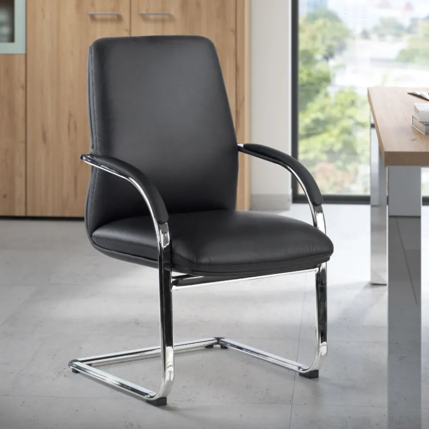 Poltrona Attesa Prestige , slitta pelle naturale