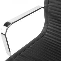 Poltrona conferenza Brenton, telaio in acciaio, cantilever, slitta