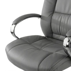 Poltrona da ufficio Adana, molto resistente fino a 130 kg, braccioli cromati