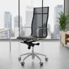 Poltrona da ufficio design Brenton in rete, schienale alto