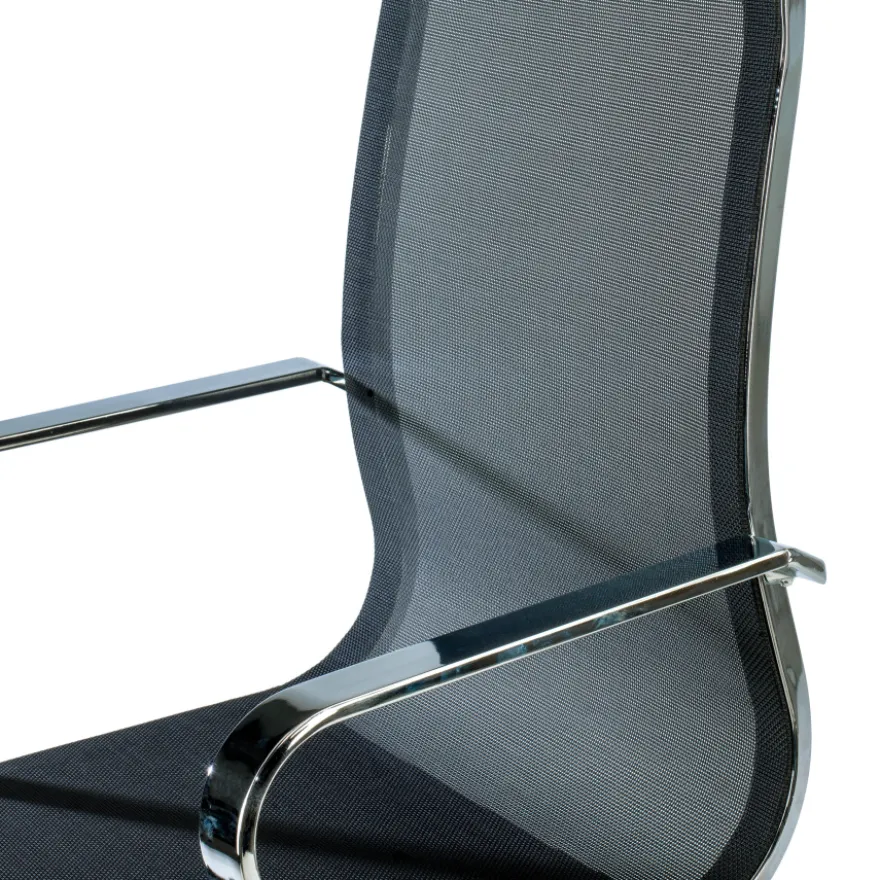 Poltrona da ufficio design Brenton in rete, schienale alto