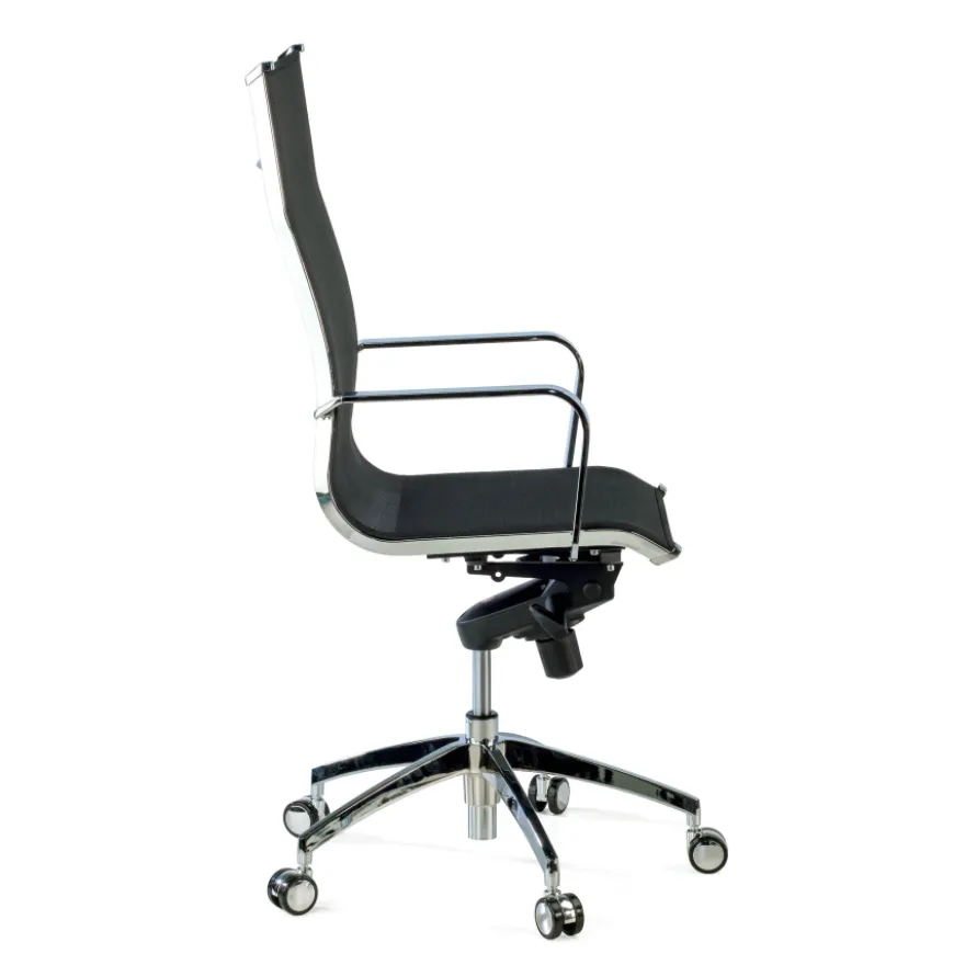 Poltrona da ufficio design Brenton in rete, schienale alto