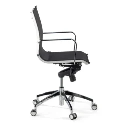 Poltrona da ufficio design Brenton in rete, schienale basso
