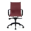Poltrona da ufficio design Brenton, schienale basso, struttura nera, ecopelle
