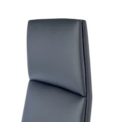 Poltrona da ufficio direzionale Manheim, schienale alto, pelle naturale, alluminio