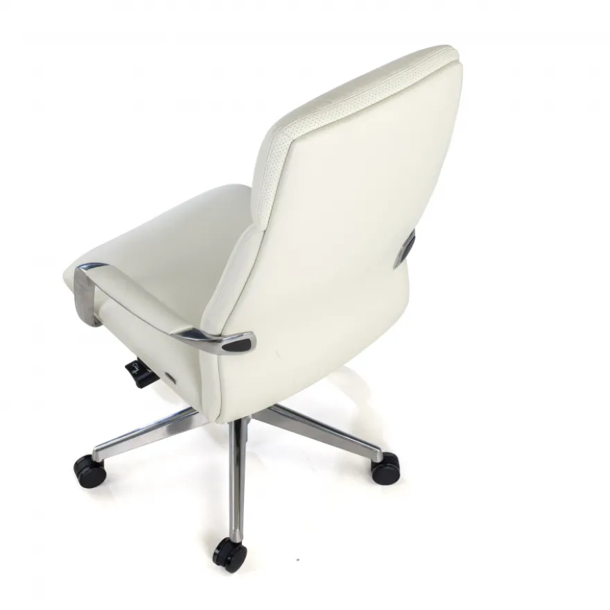 Poltrona direzionale Prestige, pelle naturale