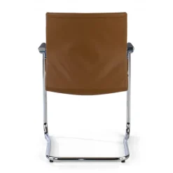 Poltrona Sala d'Atessa Adele, cantilever, Design Moderno, Pelle