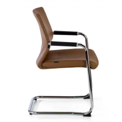 Poltrona Sala d'Atessa Adele, cantilever, Design Moderno, Pelle