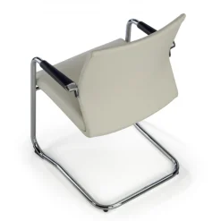 Poltrona Sala d'Atessa Adele, cantilever, Design Moderno, Pelle