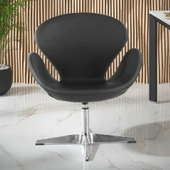 Poltrona Sala d'Attesa Club, Girevole, pelle sintetica