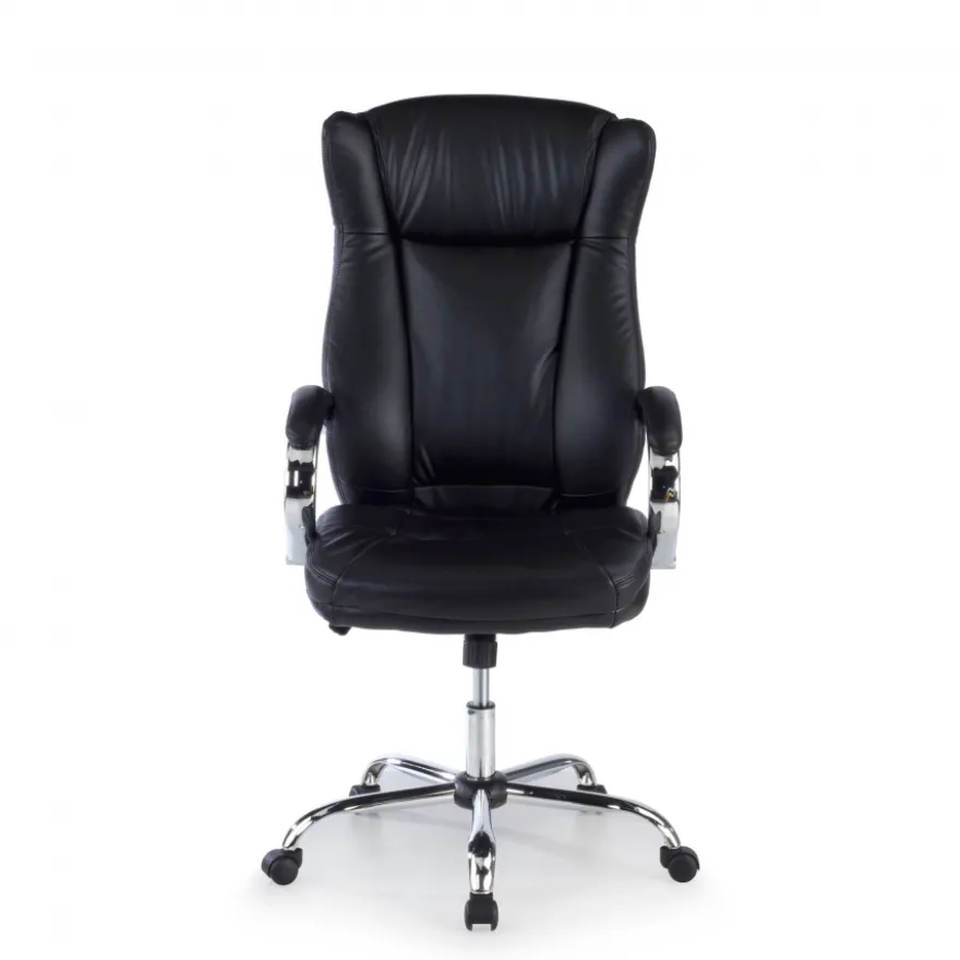 Poltrona Scrivania Lugano, design elegante, base metallica
