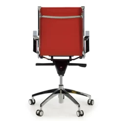 Poltrona ufficio design Brenton, telaio in acciaio, schienale basso
