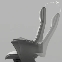 Poltrona Ufficio Design Dortmund, meccanismo relax, alluminio
