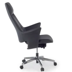 Poltrona Ufficio Design Dortmund, meccanismo relax, alluminio