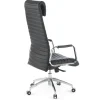 Poltrona ufficio design Tower, poggiatesta, similpelle