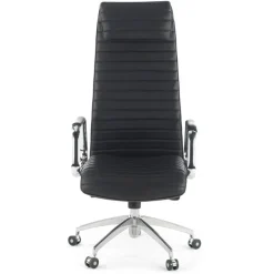 Poltrona ufficio design Tower, poggiatesta, similpelle