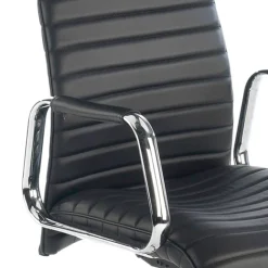 Poltrona ufficio design Tower, poggiatesta, pelle