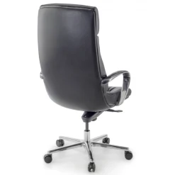 Poltrona ufficio Windsor, pelle naturale, rivestimento trapuntato