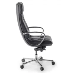 Poltrona ufficio Windsor, pelle naturale, rivestimento trapuntato