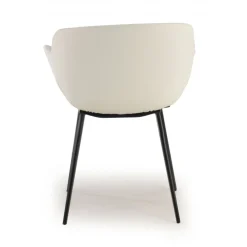 Poltroncina ufficio Ores, Gambe nere, Confortevole, Pelle