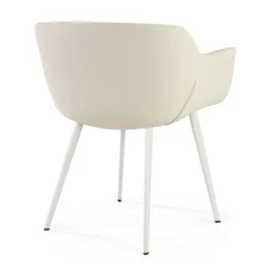 Poltroncina ufficio Ores, Gambe nere, Confortevole, Pelle