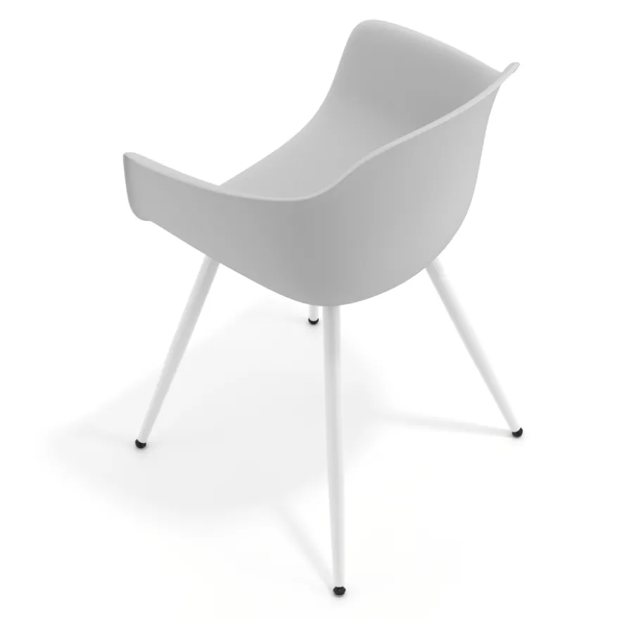 Sedia Conferenza Alice, 4 gambe, design avvolgente