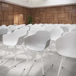 Sedia Conferenza Alice, 4 gambe, design avvolgente