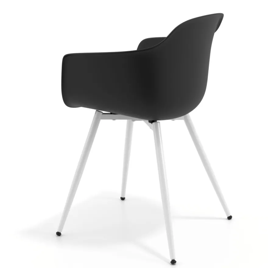 Sedia Conferenza Alice, 4 gambe, design avvolgente