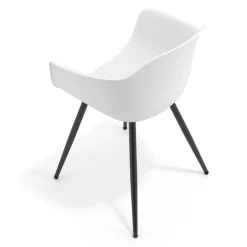Sedia Conferenza Alice, 4 gambe, design avvolgente