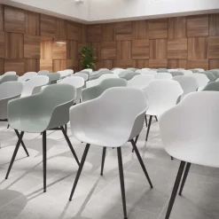 Sedia Conferenza Alice, 4 gambe, design avvolgente