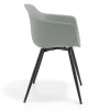 Sedia Conferenza Alice, 4 gambe, design avvolgente