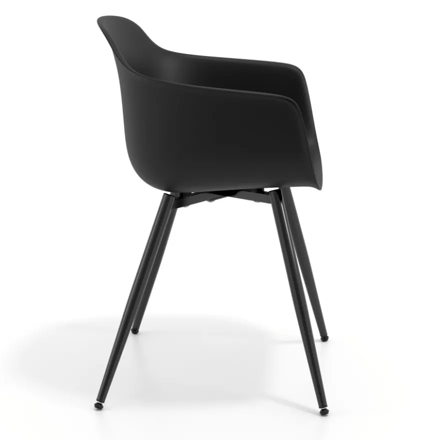 Sedia Conferenza Alice, 4 gambe, design avvolgente
