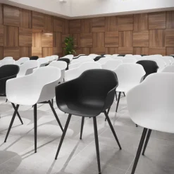 Sedia Conferenza Alice, 4 gambe, design avvolgente