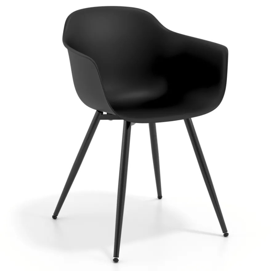 Sedia Conferenza Alice, 4 gambe, design avvolgente