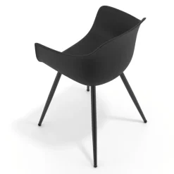 Sedia Conferenza Alice, 4 gambe, design avvolgente