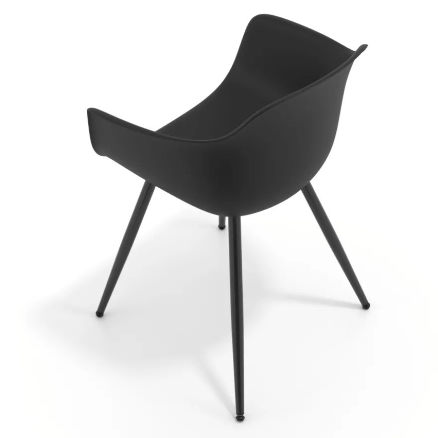 Sedia Conferenza Alice, 4 gambe, design avvolgente