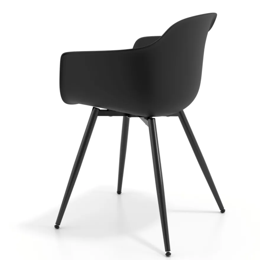 Sedia Conferenza Alice, 4 gambe, design avvolgente