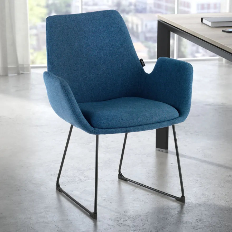 Sedia Conferenza Glamm, Cantilever, struttura in acciaio