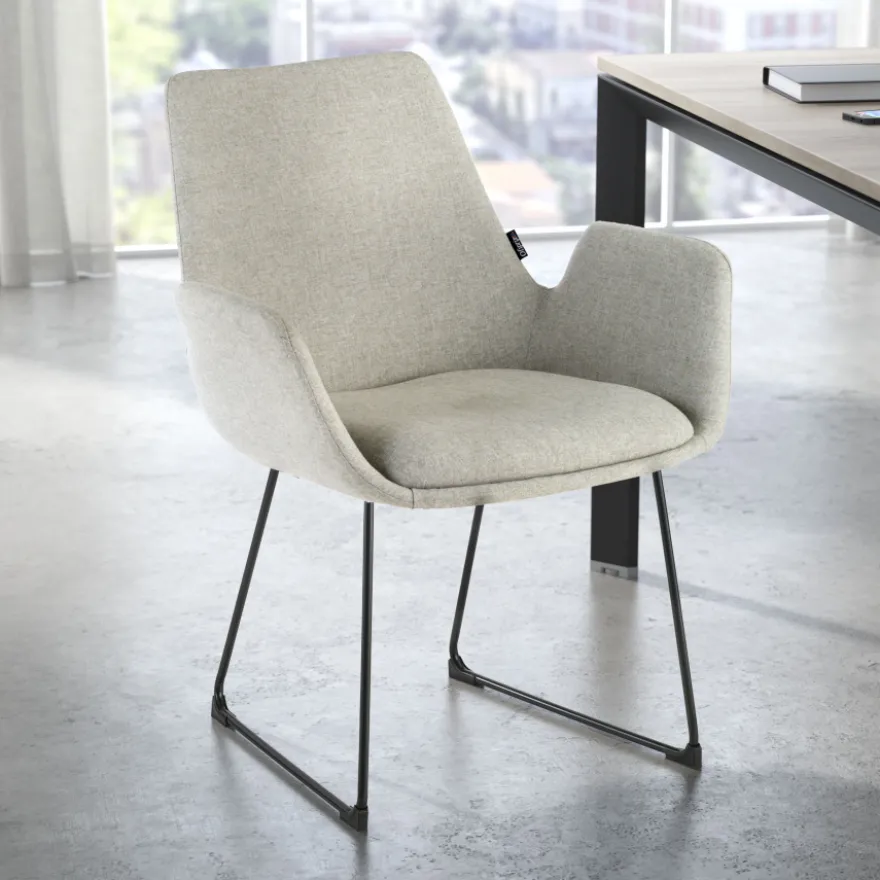 Sedia Conferenza Glamm, Cantilever, struttura in acciaio