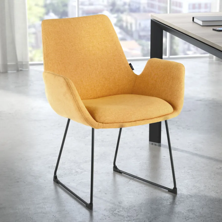 Sedia Conferenza Glamm, Cantilever, struttura in acciaio