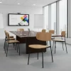 Sedia conferenza moderna stile retrò Numa, in legno