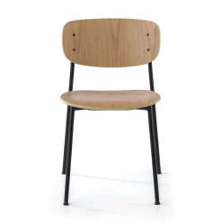 Sedia conferenza moderna stile retrò Numa, in legno
