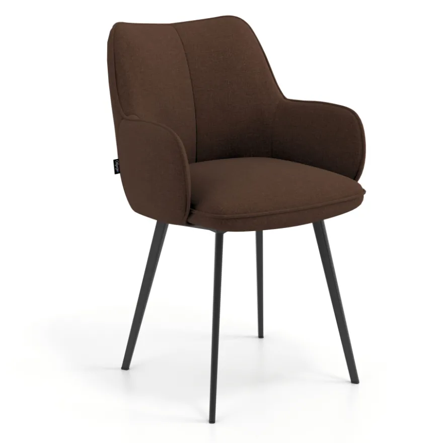 Sedia conferenza Nora, 4 gambe, braccioli imbottiti